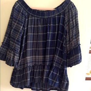 Democracy plaid top